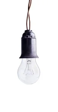 Light bulb isolated on white Stock Photos