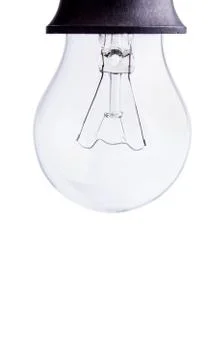 Light bulb isolated on white Stock Photos