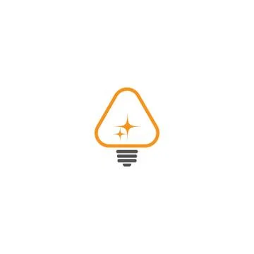 Light bulb lamp  idea logo icon Stock Illustration