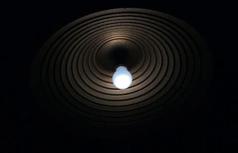 Light bulb in the lamp Stock Photos