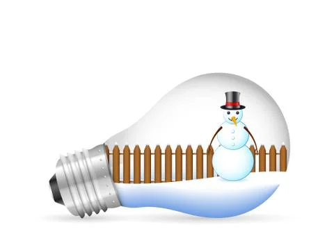 Light bulb landscape Stock Illustration