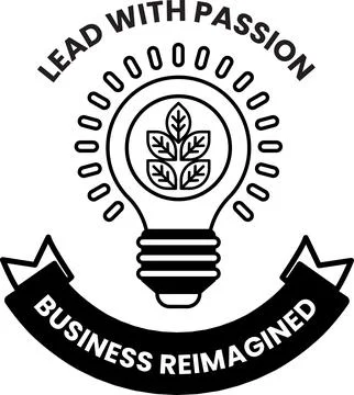 A light bulb with a leaf on it is surrounded by a ribbon Stock Illustration