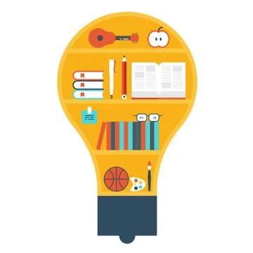 Light bulb library illustration Stockillustratie