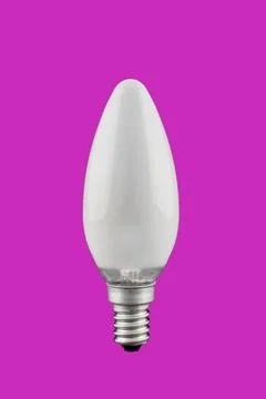 Light bulb A light bulb isolated on a solid color background. Copyright: x... Foto stock