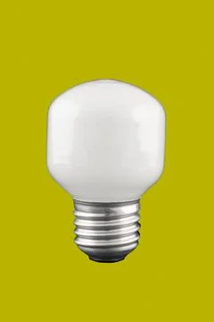Light bulb A light bulb isolated on a solid color background. Copyright: x... Foto stock