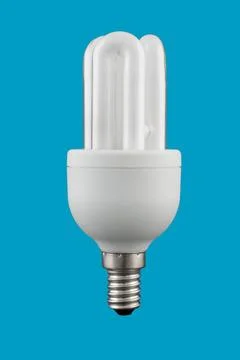 Light bulb A light bulb isolated on a solid color background. Copyright: x... Foto stock