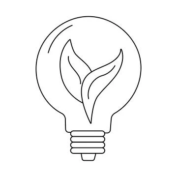 Light bulb light eco zero wast safe Stock Illustration
