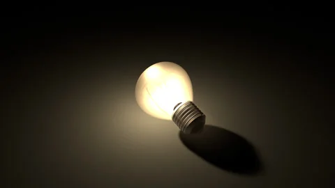 Light bulb. Lighting animation, 3d render Stock Footage 141842767