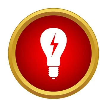 Light bulb with lightning bolt icon symbolizing idea 库存插图