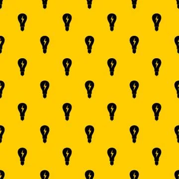 Light bulb with lightning inside pattern Stock Illustration