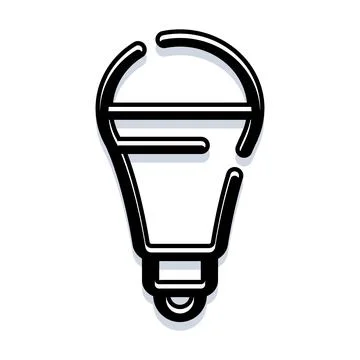 Light bulb line drawing illustrating new idea and creativity Stock Illustration