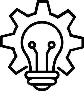 Light Bulb Line Icon Design Stock Illustration