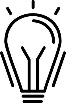 Light Bulb Line Icon Design Stock Illustration