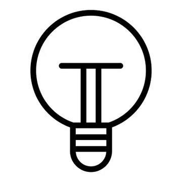 Light bulb line icon. Light vector illustration isolated on white. Idea outline Stock Illustration