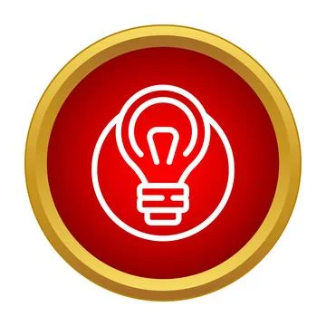 Light bulb line icon symbolizing creativity and innovation 스톡 일러스트