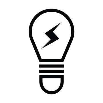 Light Bulb line icon vector isolated on white background Stock Illustration
