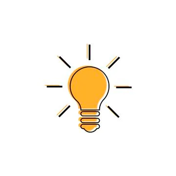 Light Bulb line icon vector. Idea sign, solution, thinking concept. Lighting  Stock Illustration