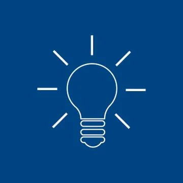 Light Bulb line icon vector. Idea sign, solution, thinking concept. Lighting  Stock Illustration