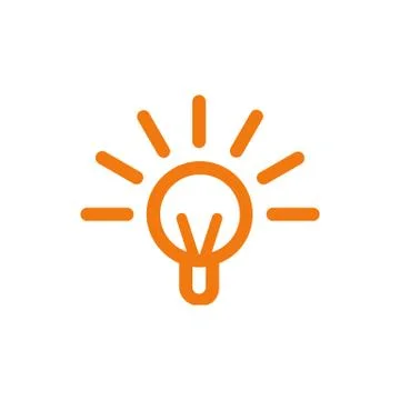 Light Bulb line icon vector, isolated on white background. Idea sign, solutio Stock Illustration