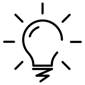 Light bulb line icon. Vector illustration Stock Illustration