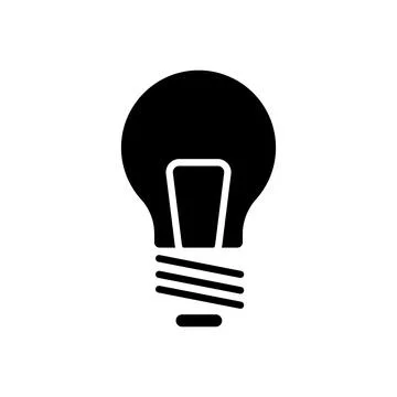 Light Bulb line icon vector, isolated on white background. Idea sign, solution Illustrazione stock