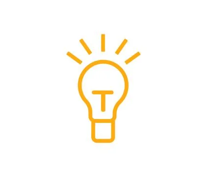 Light Bulb line icon vector, isolated on white background. Idea sign, solution Illustrazione stock