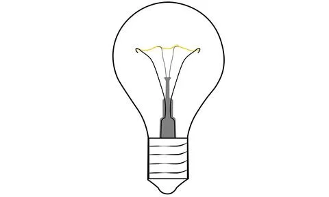 Light Bulb line icon vector, isolated on white background. Idea sign Stock Illustration