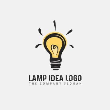 Light bulb logo design template Stock Illustration