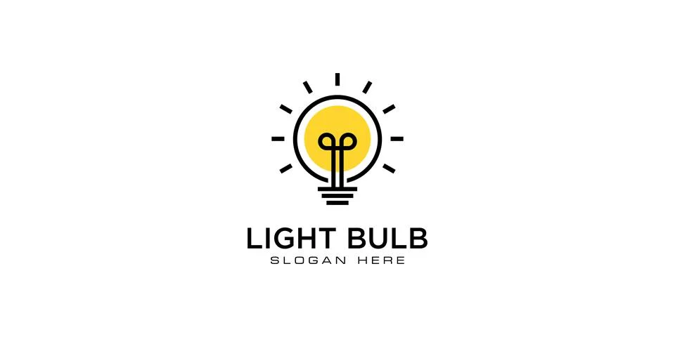 Light bulb logo design vector Stock Illustration
