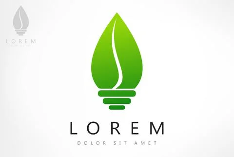 Light bulb logo vector electricity and light source Stock Illustration