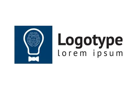 The light bulb logo,idea,business.Simple and clean flat design of bulb Stock Illustration