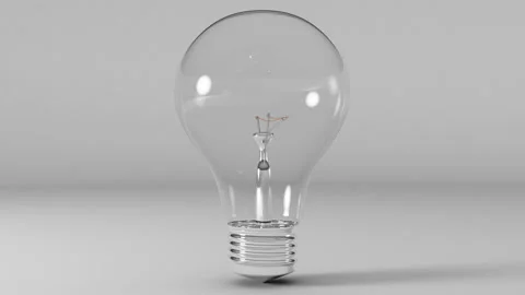 Light Bulb loopable animation on white background Stock Footage 232387498