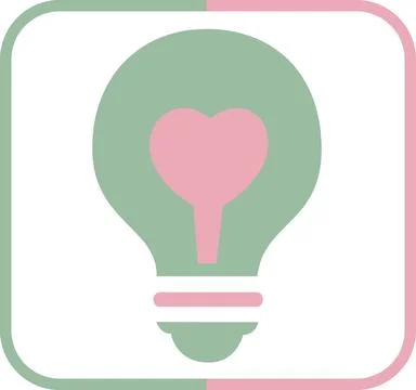 Light Bulb With Love Heart Concept Stock Illustration