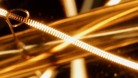 Light Bulb In Macro On Black Background Stock Footage 74688082