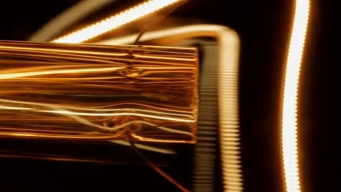 Light Bulb In Macro On Black Background Stock Footage 74688195