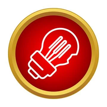 Light bulb mind creative idea symbol icon Stock Illustration
