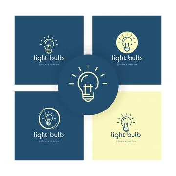 Light bulb modern creative logo. Stock Illustration