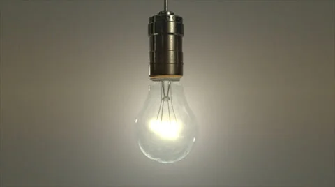 Light bulb that morphs from incandescent to compact Compact Fluorescent to LED. Stock Footage