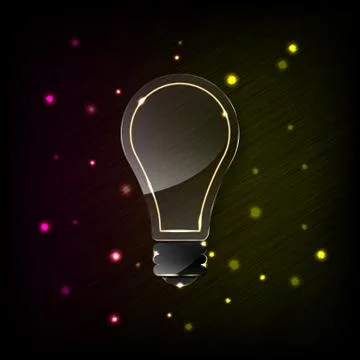 Light bulb neon concept 스톡 일러스트