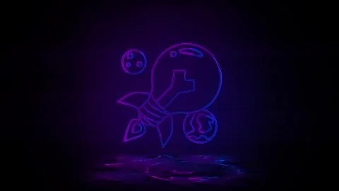 Light bulb in neon effect mp4 video Illustrazione stock