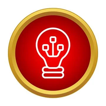 Light bulb with network displaying idea and solution 스톡 일러스트