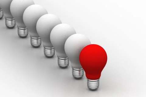 Light bulb, new idea concept Free Stock Illustration