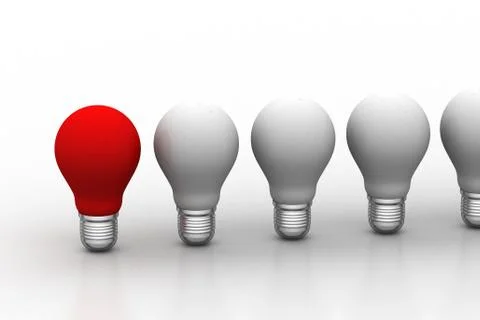 Light bulb, new idea concept Free Stock Illustration