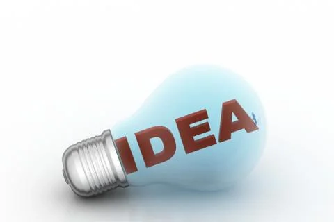Light bulb with new idea concept Free Stock Illustration