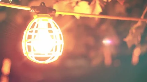Light bulb night hot atmosphere Video stock 149012853