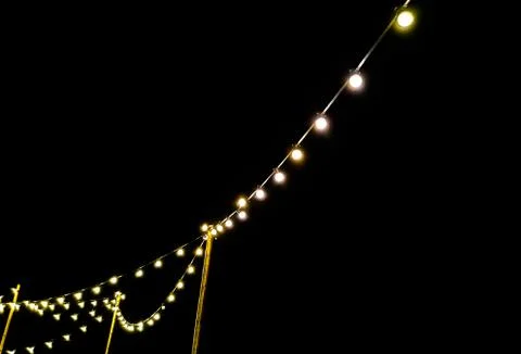 Light bulb at night Stock Photos