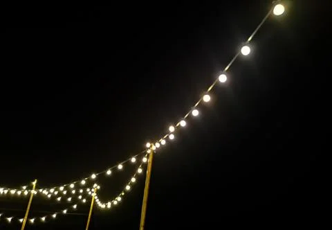Light bulb at night Stock Photos