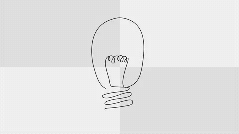 Light bulb, one line drawing animation. Video clip with alpha channel. Stock Footage 271739829