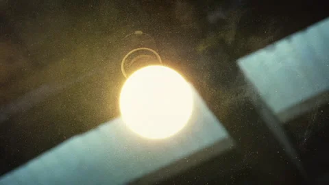 Light Bulb On Or Off In Dusty Room Video stock 316963458