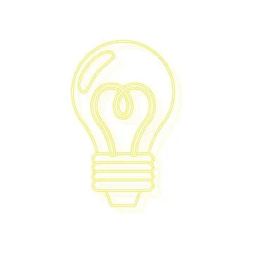 Light bulb outline art. Vector Stock Illustration
